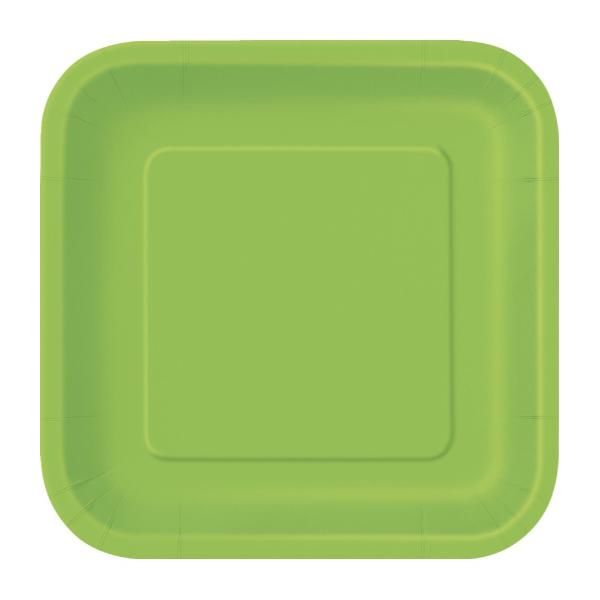 Lime Green 14ct Paper plates 23cm