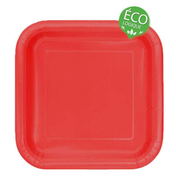 Ruby Red 16ct Paper plates 18cm