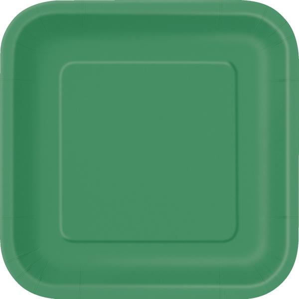 Green 14ct Paper plates 23cm