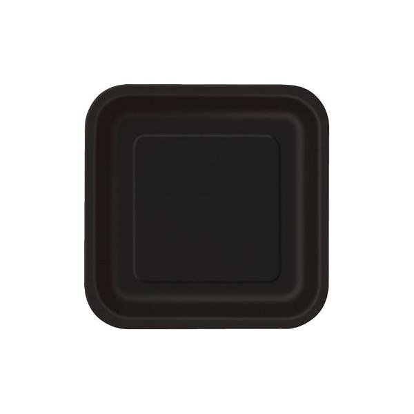 Black 14ct Paper plates 23cm