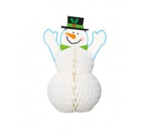 Christmas Honeycomb Snowman