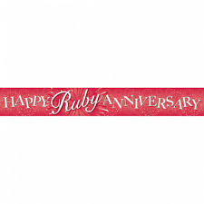 Happy Ruby Anniv. Foil Banner