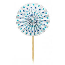 12 picks white with blue spots