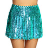 Mini skirt Sequins turquoise