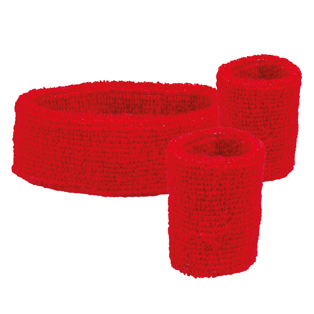 Set 3 Sweatbands red