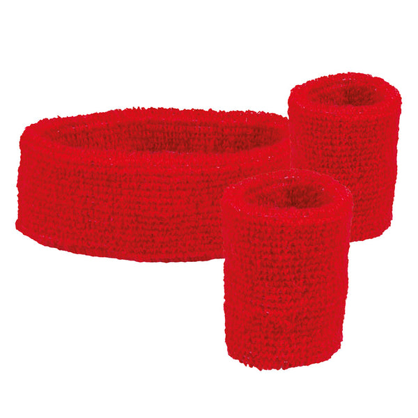 Set 3 Sweatbands red