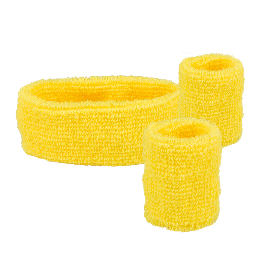 Set 3 Sweatbands yellow