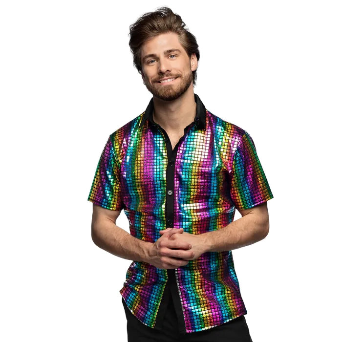 Shirt Disco diamond rainbow (M)
