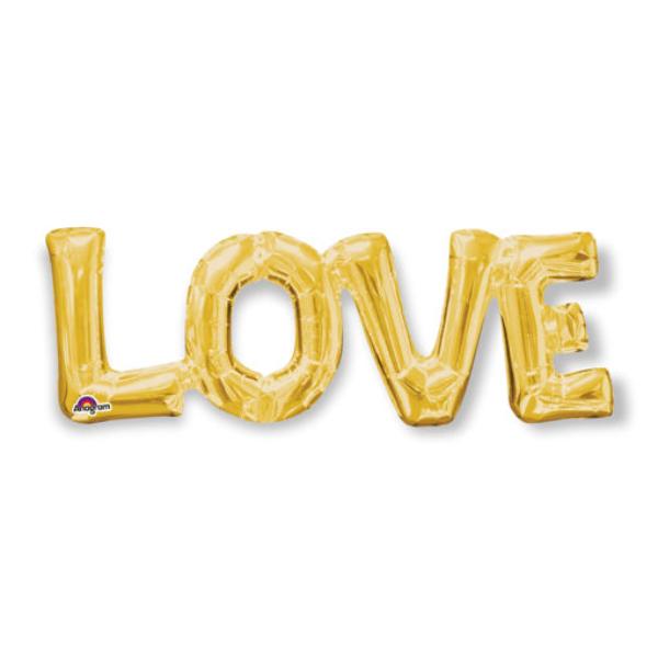"LOVE" Letter Gold Foil Balloon