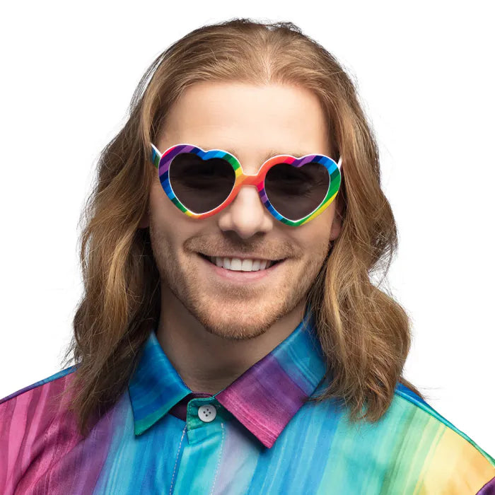 Party glasses Rainbow heart