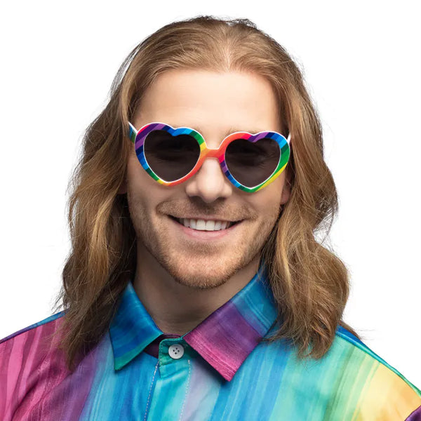 Party glasses Rainbow heart