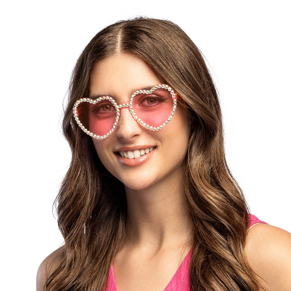 Party glasses Diamond heart