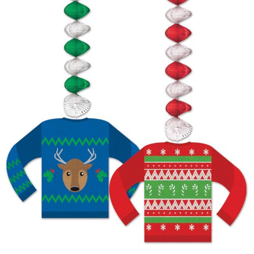 Ugly sweater danglers 76cm, 2 pieces