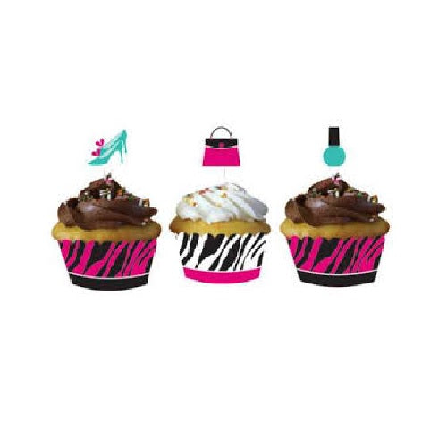 Pink Zebra Cupcake Wrappers 12pk