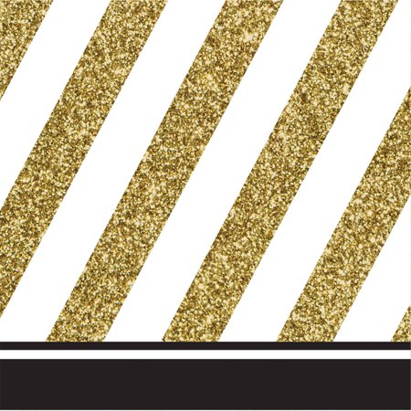 Beverage napkins, Black velvet with Gold