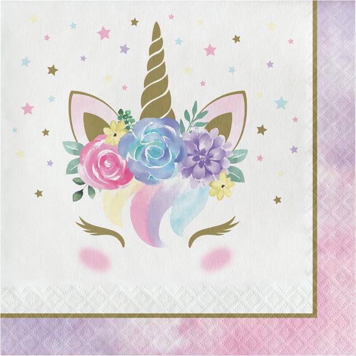 Unicorns 16 Napkins cm.33 x 33