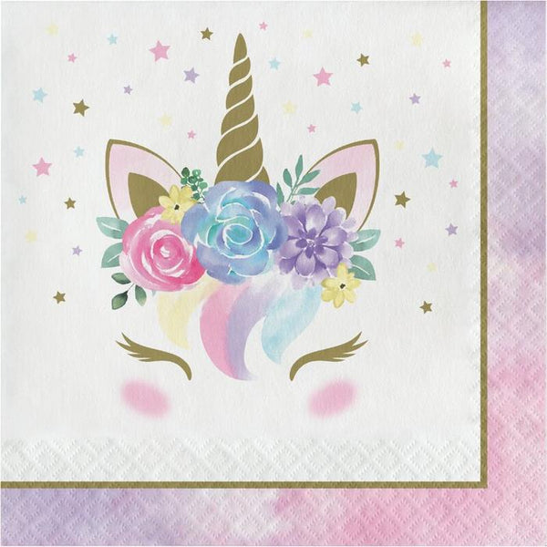 Unicorns 16 Napkins cm.33 x 33