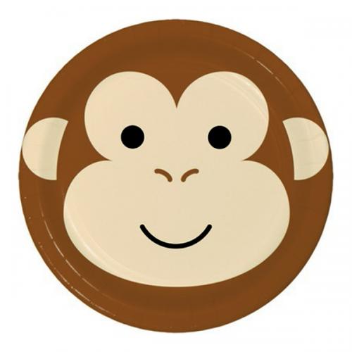 Plate Monkey face 23cm x 8