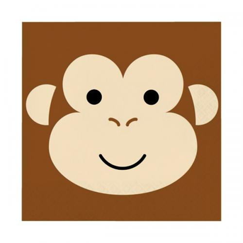 Napkins Monkey face 16pz