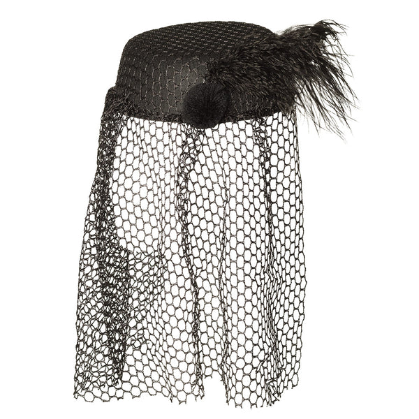 Hat Black Widow with veil
