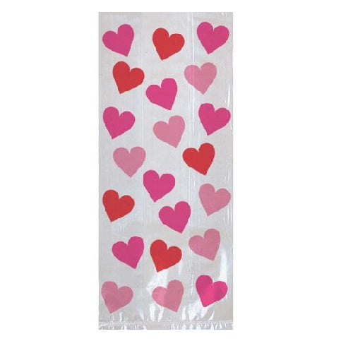 Valentine plastic party bags