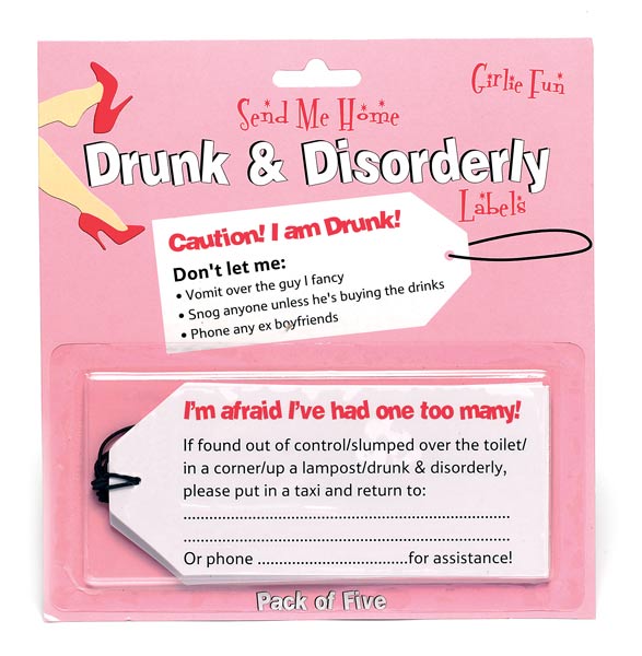 Drunk & Disorderly Labels