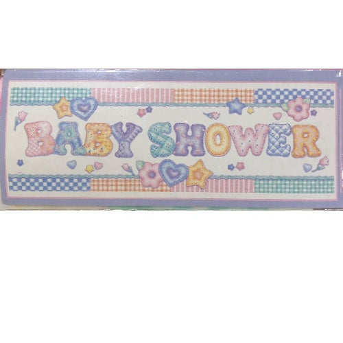 Banner Giant Baby Shower Purple