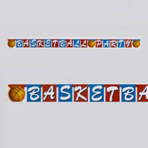 Basketball party letter banner