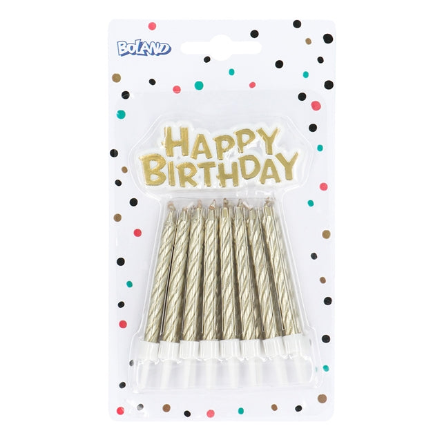 Gold 16 Candles 'Happy Birthday'