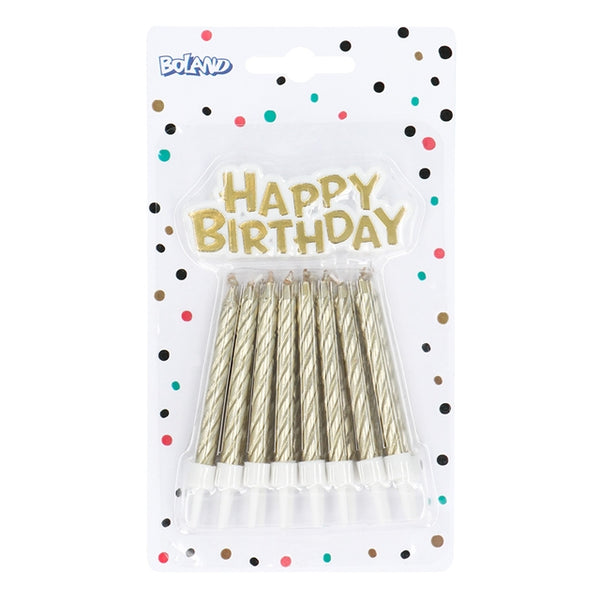 Gold 16 Candles 'Happy Birthday'