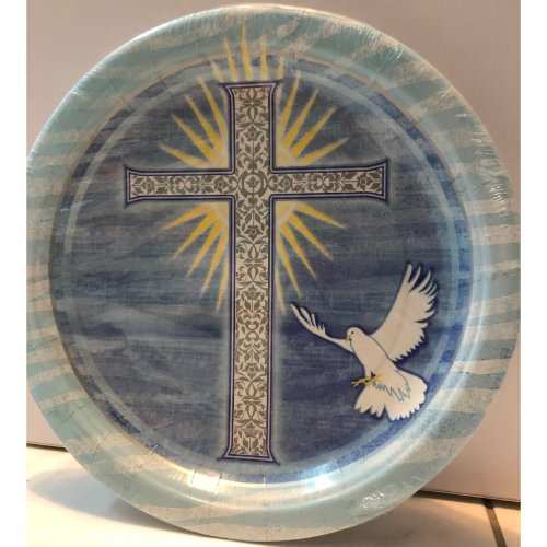 Blue Plates with Cross