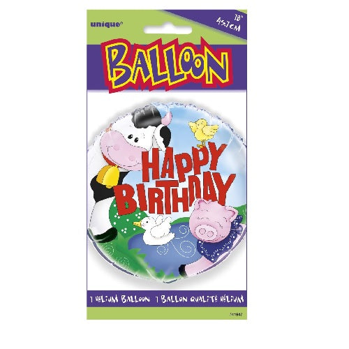 Balloon-Happy Birthday Farm Animals