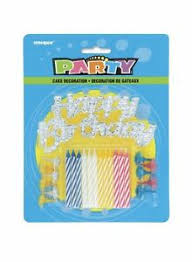 Plastic "Happy birthday" candles
