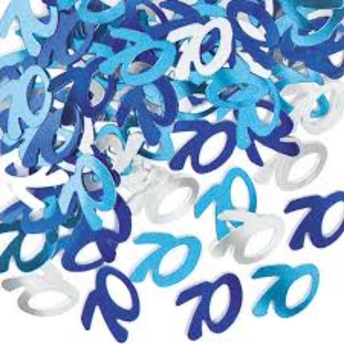 Confetti-Age 70 Blue