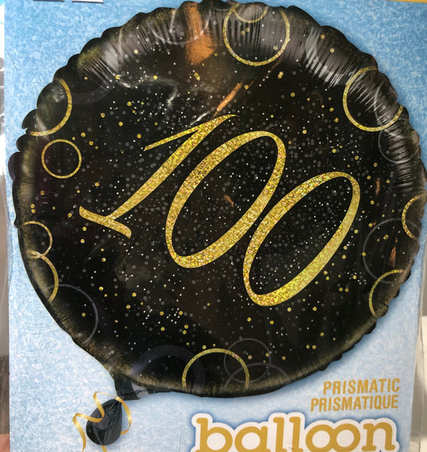 Balloon-100 Black & Gold