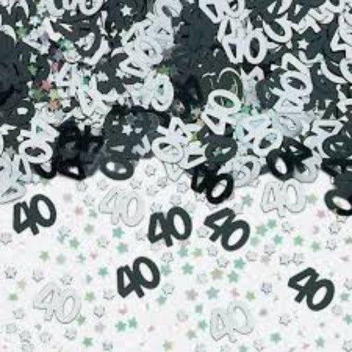 Confetti-Age 40 Black