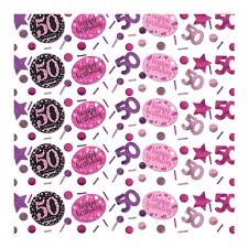Confetti-Age 50 Pink