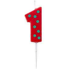 No. 1 small - red with spots