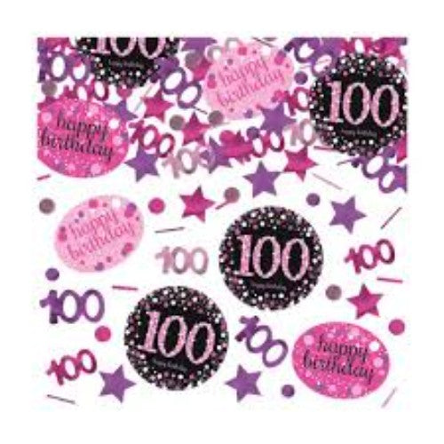 Confetti-Age 100 Pink