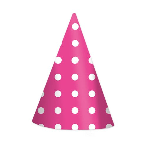 Party Hats Pois Fuxia