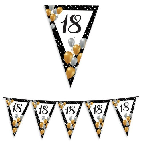Flag Banner, Plastic 18th Years Prestige