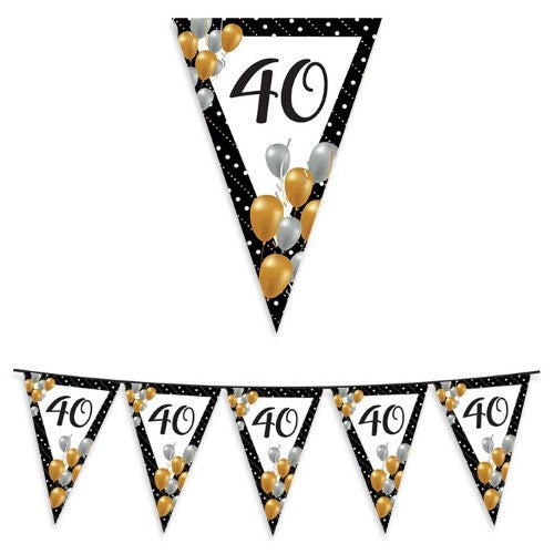 Flag Banner, Plastic 40th Years Prestige