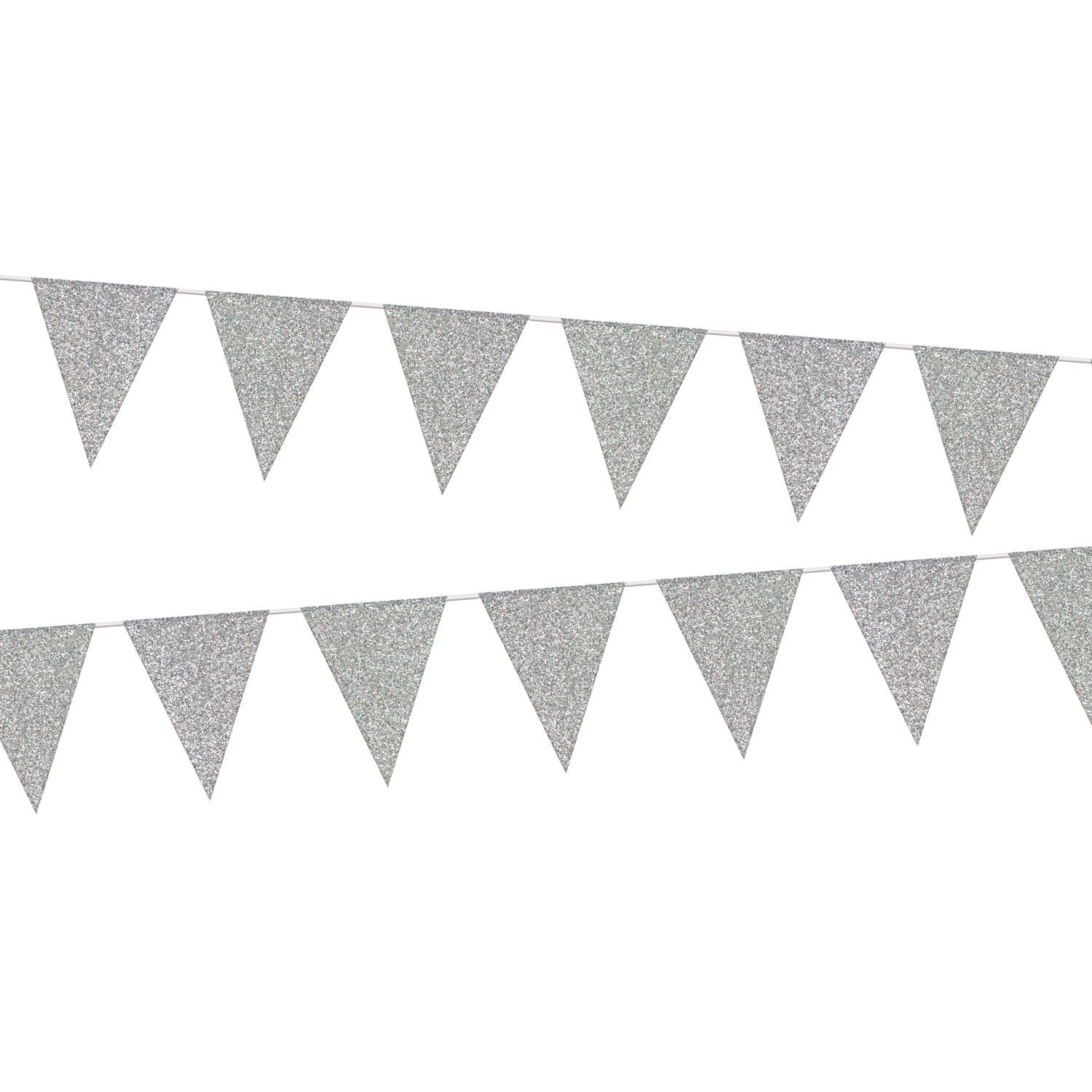 Flagbanner Glitter Silver 6m