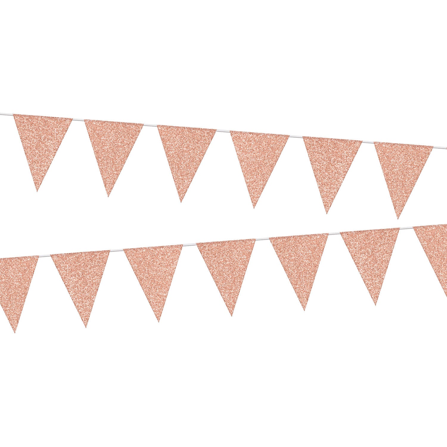 Flagbanner Glitter Rose Gold 6m