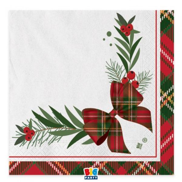 Christmas Red Bow Napkins