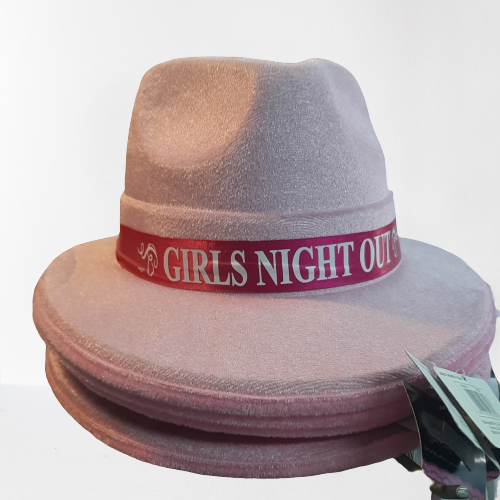 Girls Night Out Pink Fedora