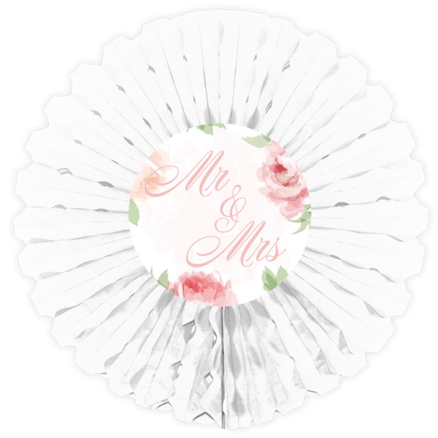 Honeycomb Fan Deco Wedding Roses