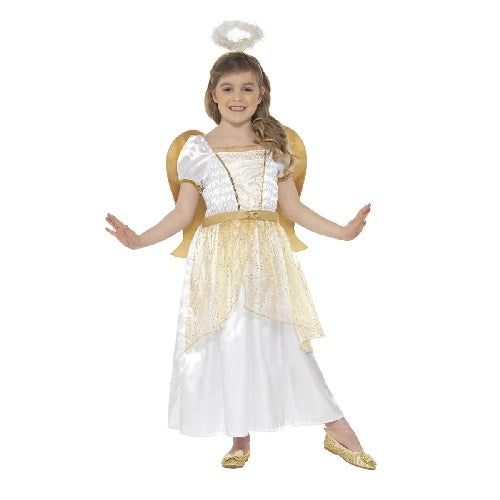 Angel Princess Costume White & Gold - 3-4 years