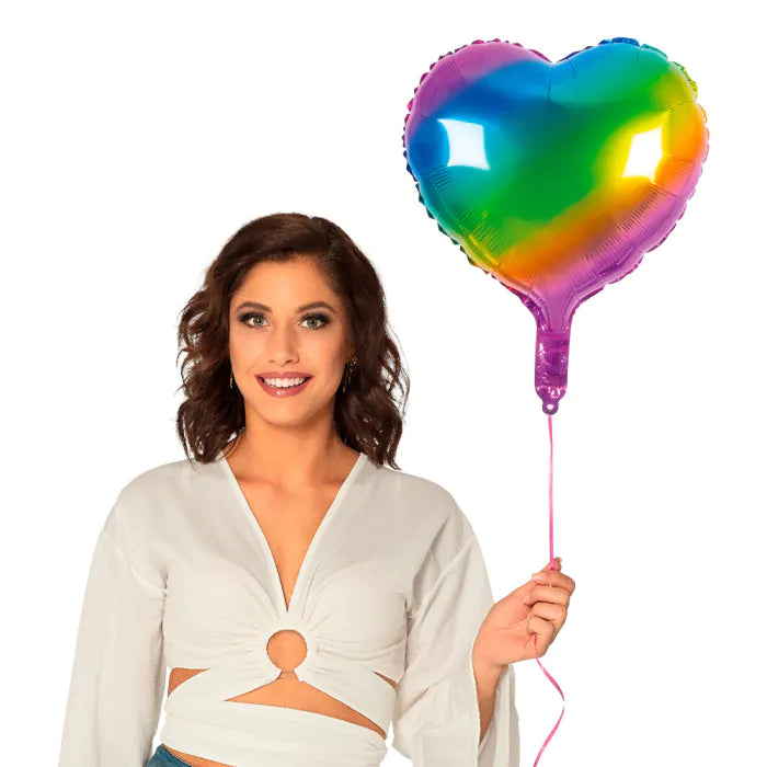 Foil balloon Heart rainbow