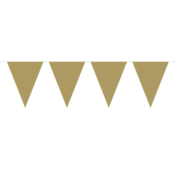 Bunting Garland Plain Gold - 10 m